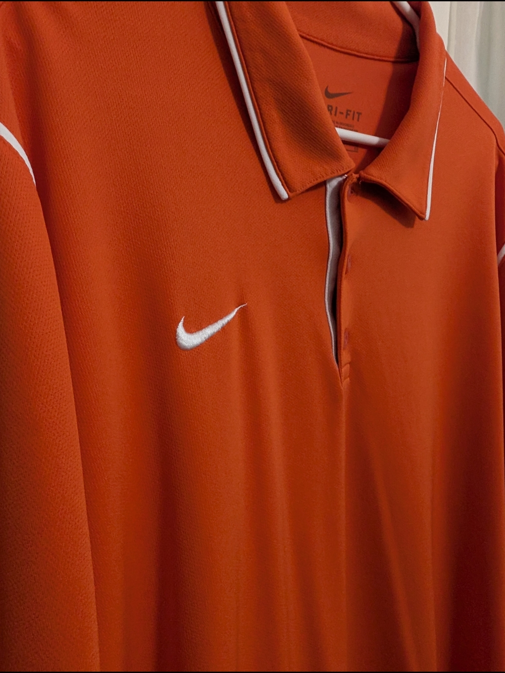 Nike Men’s Dri-FIT Orange Polo Shirt - Size XL EUC - Picture 2 of 13